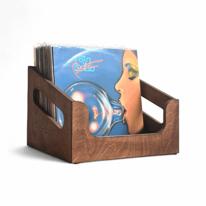 Vinyl platen bak donker eiken - Afbeelding 1